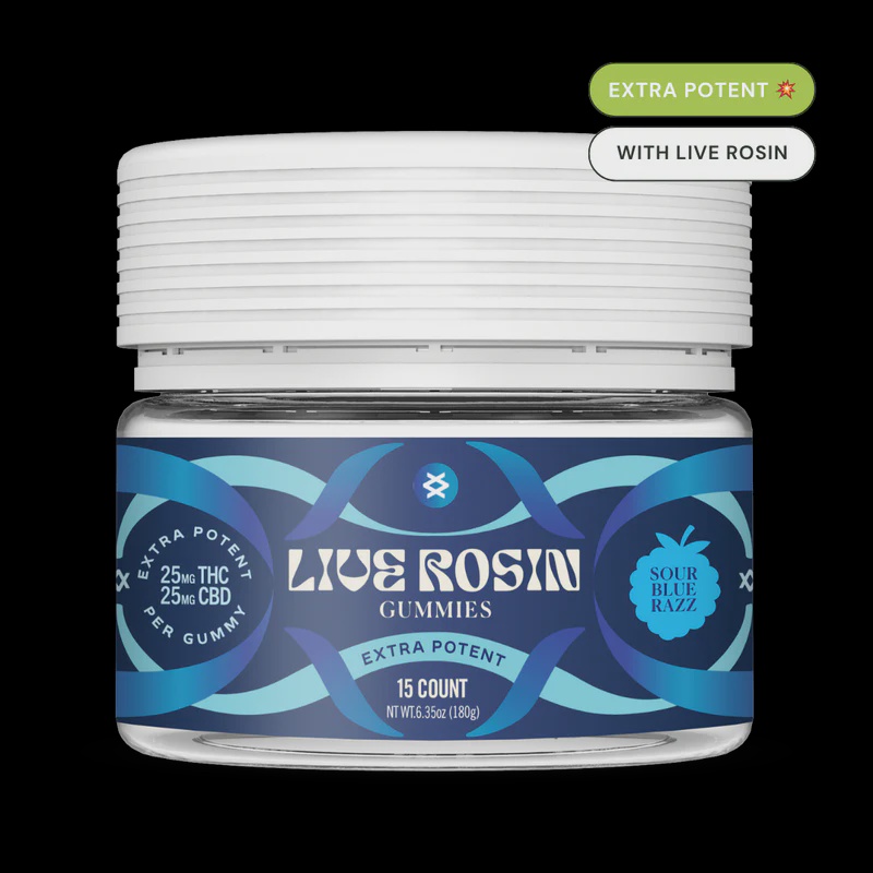 D9 & CBD Live Rosin Gummies / Indica 3 ct